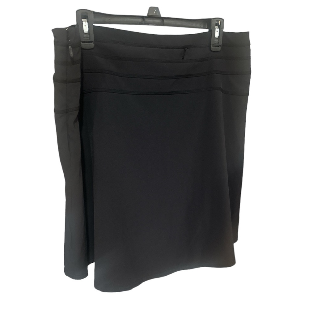 Athleta Everyday Black Athletic A-Line Swing Skort Skirt Women's size 14 - Picture 5 of 9